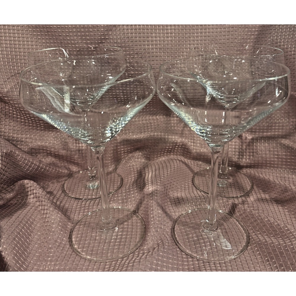 Zwiesel Tritan Crystal Coupe Martini Cocktail Glasses Set of 4 Germany EUC